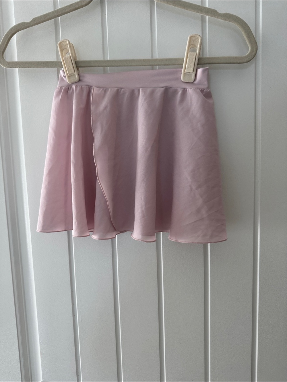 Girls' Pink Dance Skirt with Elastic Waist